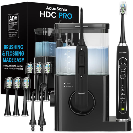 Aquasonic Home Dental Center PRO Power Toothbrush Water Flosser Oral Irrigator